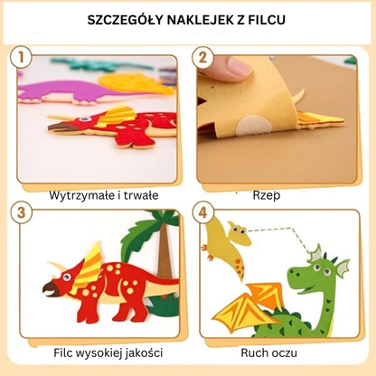 Panou Montessori z filcu dla dzieci (30 naklejek w zestawie)